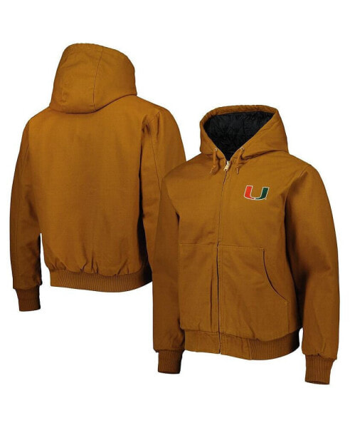 Куртка с капюшоном Dunbrooke мужская Miami Hurricanes Dakota full-zip, цвет тан