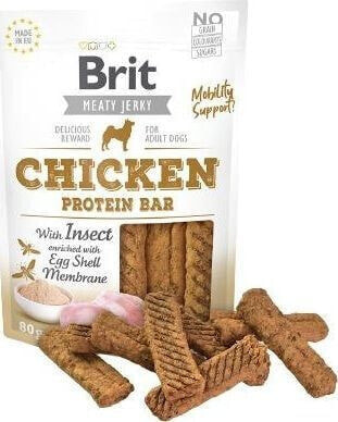Лакомство здоровое Brit BRIT MEATY JERKY Protein Bar Chicken Smakołyki KURCZAK 80g