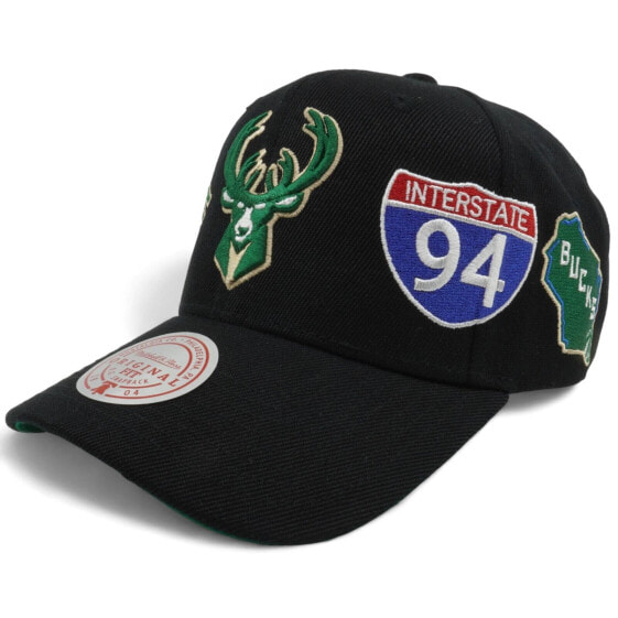 Mens MITCHELL & NESS NBA HYPER LOCAL PRO CROWN BUCKS