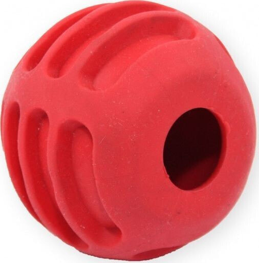 Игрушка для собак Aqua Nova Петнова Мяч для лакомств 6 см красный, аромат говядины 3079