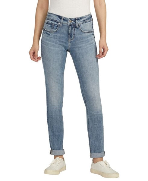 Women's Girlfriend Mid Rise Slim Leg Jeans