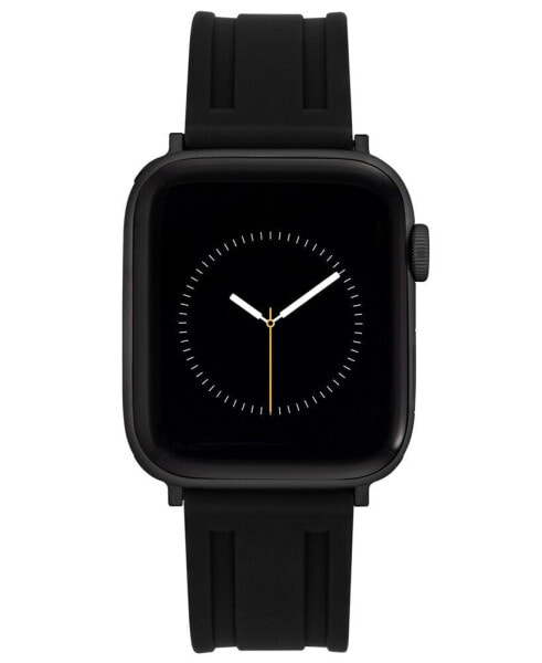 Men's Black Premium Silicone Band Compatible with 42mm, 44mm, 45mm, Ultra, Ultra2 Apple Watch