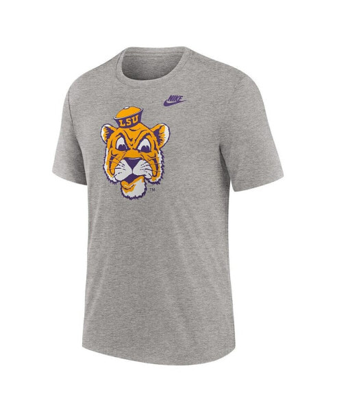 Men's Heather Gray LSU Tigers Blitz Evergreen Legacy Primary Tri-Blend T-Shirt