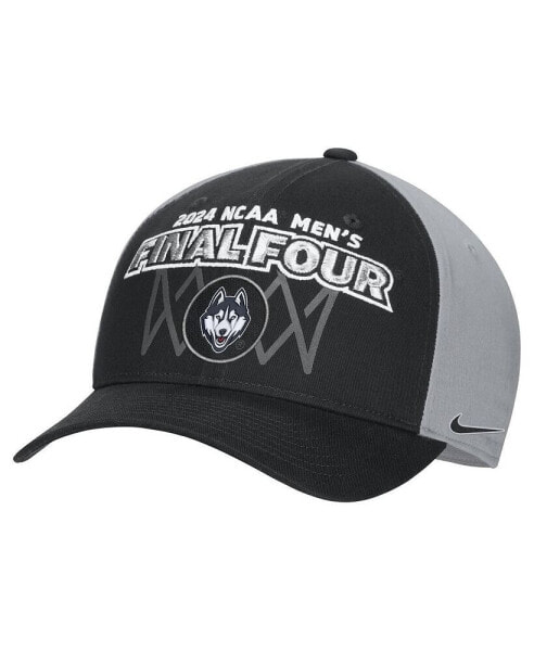 Black UConn Huskies 2024 NCAA Men's Basketball Tournament March Madness Final Four Regional Champions Locker Room Classic 99Adjustable Hat