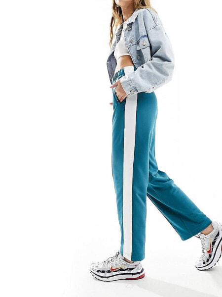 Tommy Jeans co-ord varsity sport track pants in teal