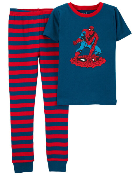 Kid 2-Piece Spider-Man 100% Snug Fit Cotton Pajamas 12