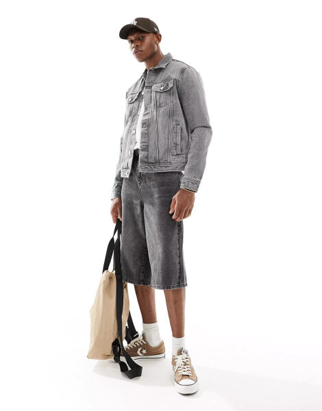 New Look denim jacket in grey