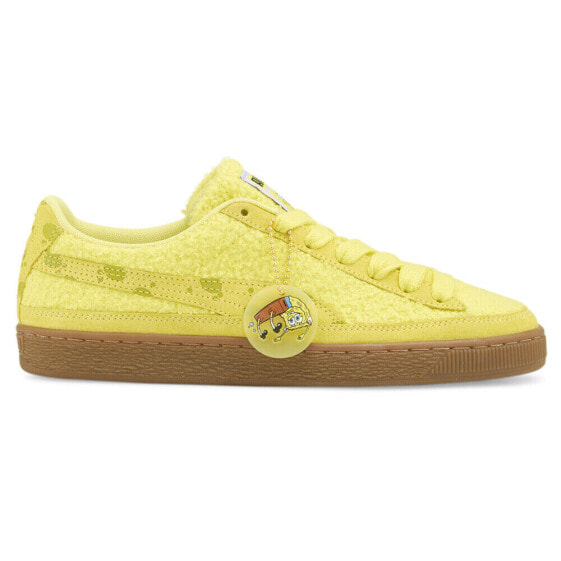 Puma Sponge X Suede Lace Up Mens Yellow Sneakers Casual Shoes 39100801