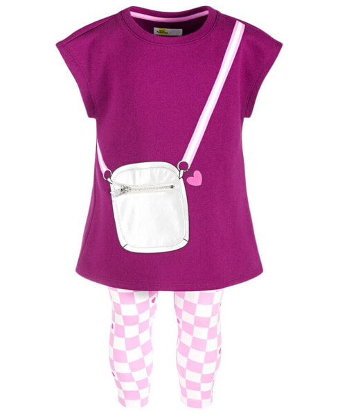 Toddler Girls Heart Charm Tunic & Printed Leggings, 2 Piece Set, Created for Macy's