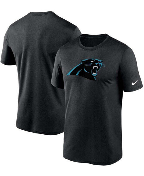 Men's Big and Tall Black Carolina Panthers Logo Essential Legend Performance T-shirt