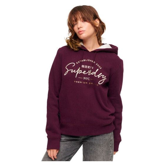 SUPERDRY Luxe Metallic Logo hoodie