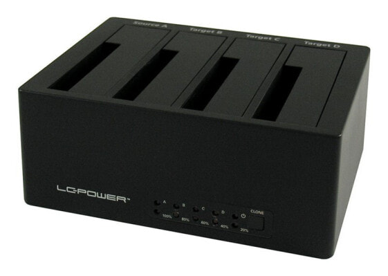 LC-Power LC-DOCK-U3-4B, HDD, SSD, Serial ATA, 2.5,3.5", USB 3.2 Gen 1 (3.1 Gen 1) Type-A, 5 Gbit/s, Black
