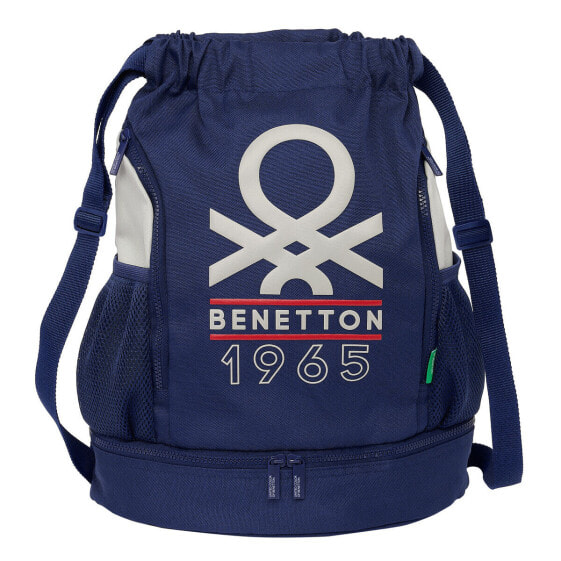 Детский рюкзак-мешок Benetton Varsity Серый Тёмно Синий 35 x 40 x 1 cm