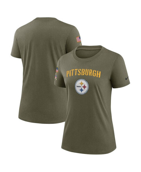 Women's Olive Pittsburgh Steelers 2022 Salute To Service Legend T-shirt