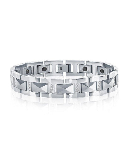 CZ Magnetic Tungsten Bracelet