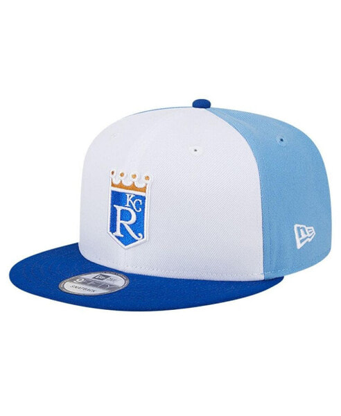 Men's White/Light Blue Kansas City Royals 2024 Batting Practice 9Fifty Snapback Hat