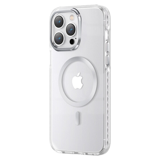 Чехол Kingxbar Magnetyczne etui iPhone 14 Plus MagSafe PQY Ice Crystal Series с серебристым вариантом