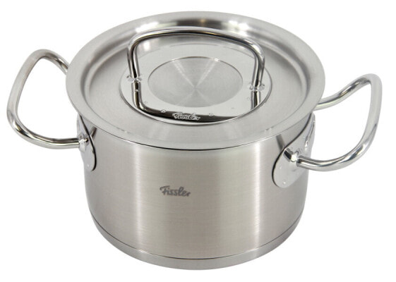 Fissler pure-profi collection hoher Kochtopf mit Metalldeckel 24 cm Ø 6,3 L