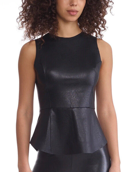 Commando Faux Leather Peplum Shell - FLT207