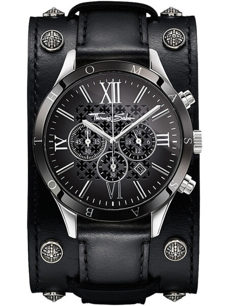 Thomas Sabo WA0140-218-203 Rebel Icon Chronograph Mens Watch 43mm 5ATM