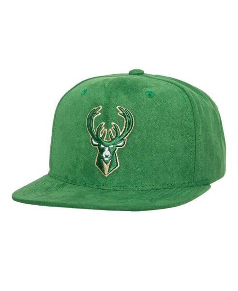 Men's Hunter Green Milwaukee Bucks Sweet Suede Snapback Hat