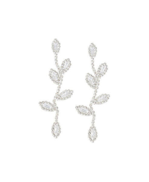 Серьги SOHI Silver Foliage