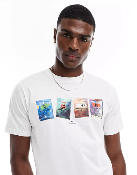 PS Paul Smith t-shirt with cards print in white