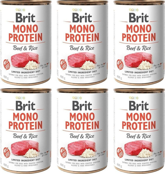 Brit Brit Mono Protein Beef & Rice 6 x 400 g