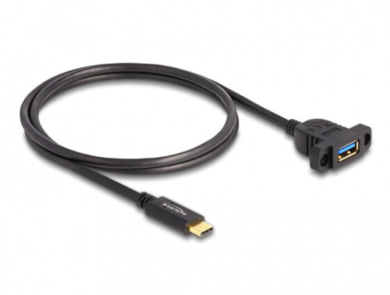 Delock 87826 - 1 m - USB C - USB A - USB 3.2 Gen 2 (3.1 Gen 2) - 10000 Mbit/s - Black