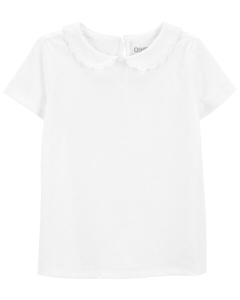 Toddler Scalloped Peter Pan Collar Jersey Tee 5T