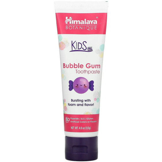 Botanique, Kids Toothpaste, Bubble Gum, 4 oz (113 g)