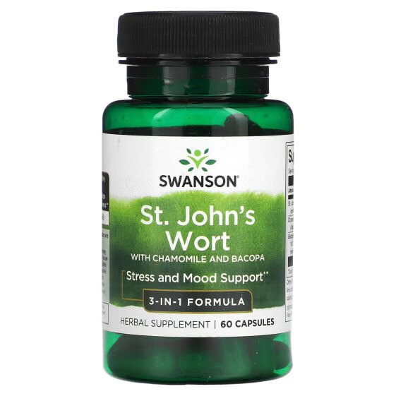 St. John's Wort with Chamomile and Bacopa, 60 Capsules