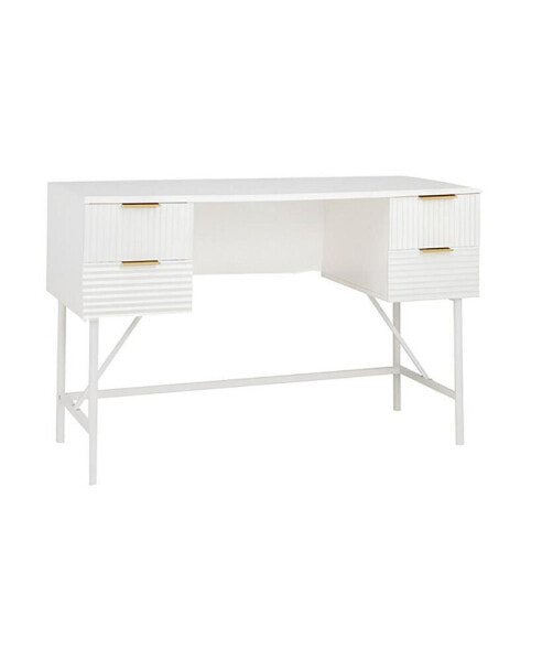 48 Inch Home Office Computer Desk with 4 Drawers-White