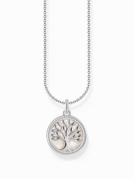 Thomas Sabo KE2220-007-21-L45V Silver necklace w. Tree of Love pendant u. weißer Emaille