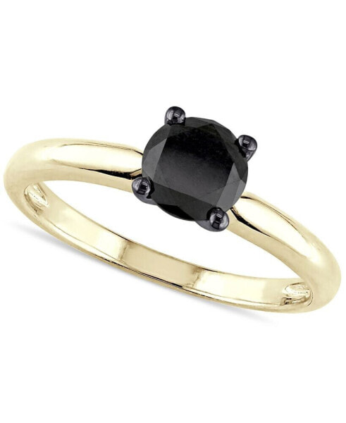 Black Diamond (1 ct. t.w.) Solitaire Ring in 14k Yellow, White or Rose Gold