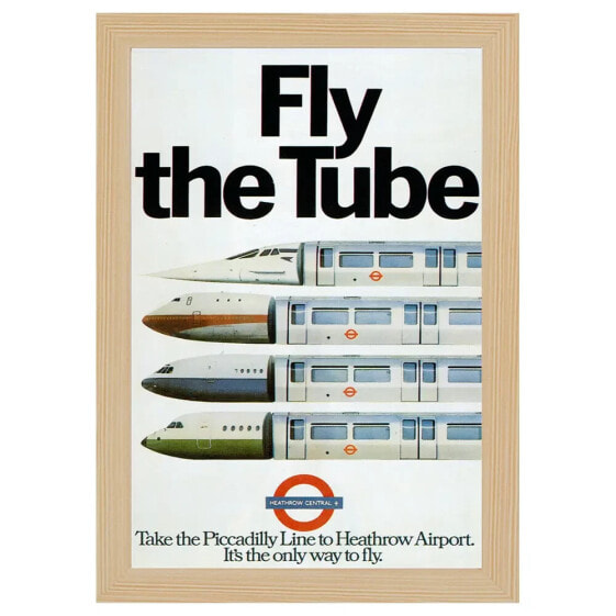 Фоторамка LegendArte Poster 1977 Fly the Tube 40х60 см, натуральный рамка