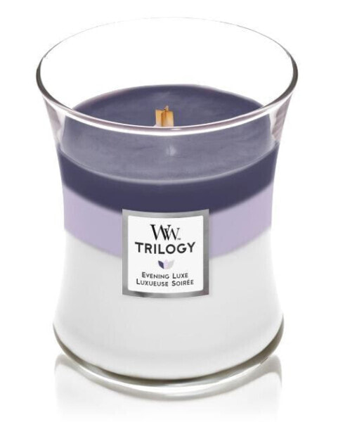 Ароматическая свеча Woodwick Trilogy Medium Hourglass Evening Luxe