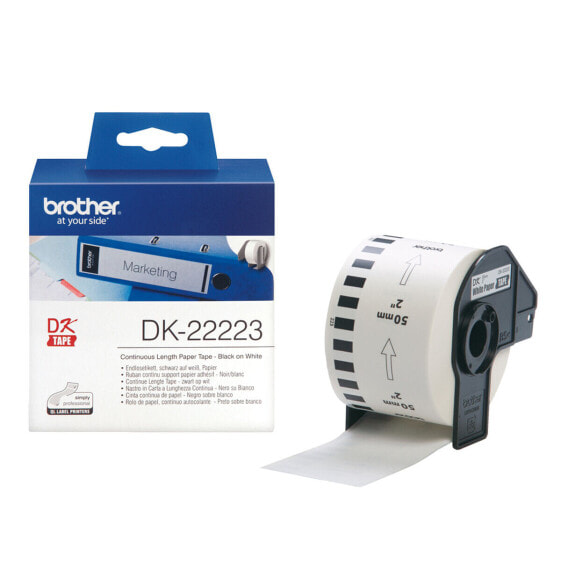 Этикетки для принтера Brother DK22223 Жёлтый Белый