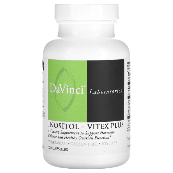 Женское здоровье DaVinci Laboratories of Vermont Преимущества Inositol + Vitex Plus, 120 капсул