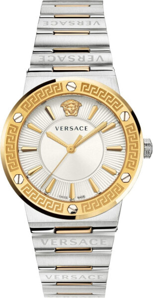 Versace Damen Armbanduhr GRECA LOGO bicolor 38 mm VEVH00620