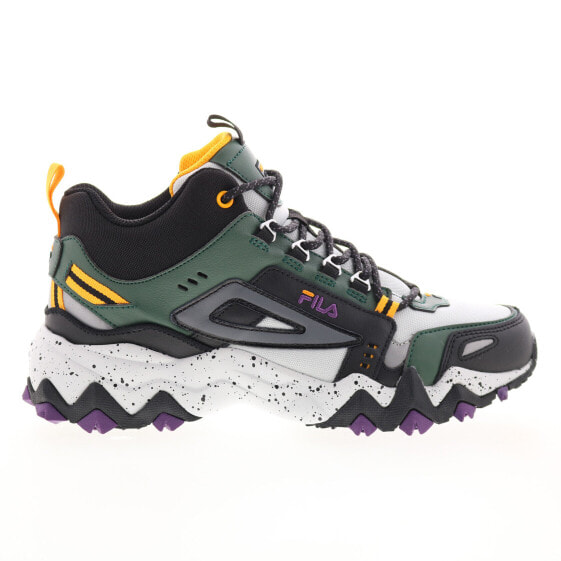 Fila Oakmont TR Mid 1JM01684-091 Mens Gray Leather Athletic Hiking Shoes 7.5