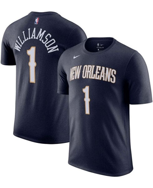 Men's Zion Williamson Navy New Orleans Pelicans Name & Number T-shirt