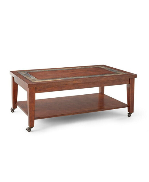 Steve Silver Davenport 50" Wood Cocktail Table with Locking Casters