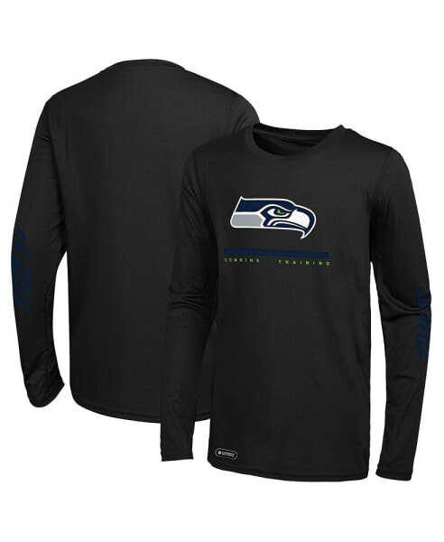 Men's Black Seattle Seahawks Agility Long Sleeve T-shirt