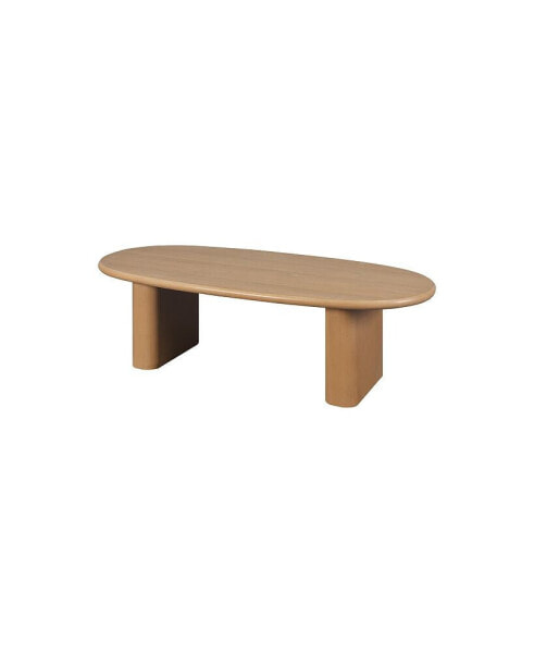 51" Tapered Tabletop Coffee Table (Natural Wood)