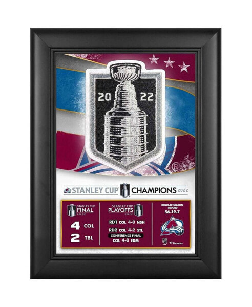 Панно с картины чемпионов Stanley Cup 2022 Fanatics Authentic Avalanche Colorado 5" x 7" со знаком чемпионов Jersey Patch 2022.