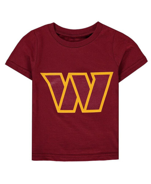 Toddler Boys and Girls Burgundy Washington Commanders Team Logo T-shirt