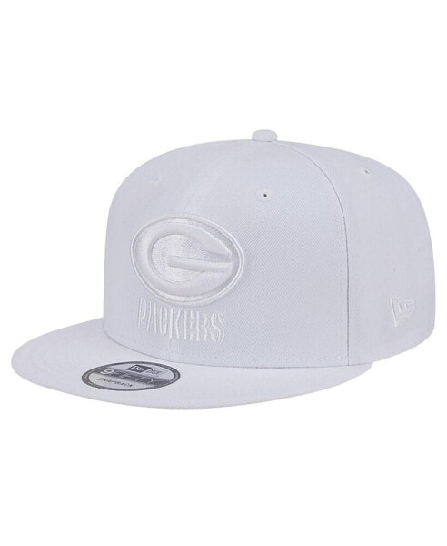 Men's Green Bay Packers Main White on White 9FIFTY Snapback Hat