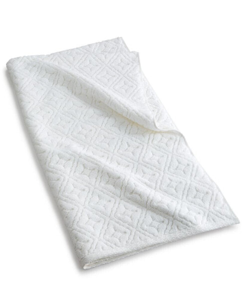 Micro Cotton Sculpted Tonal Tile Bath Towel, 30" x 56", Created for Macy's