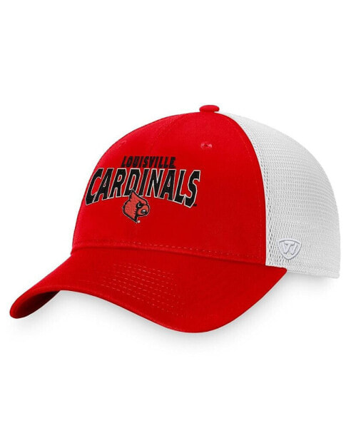 Бейсболка мужская Top of the World Louisville Cardinals красно-белая